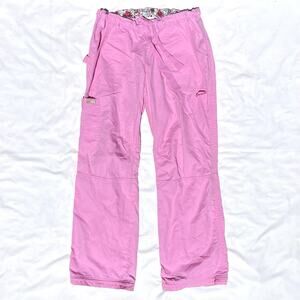 Koi Lindsey Cargo Scrub Pants Womens Medium Regular Bubblegum Pink